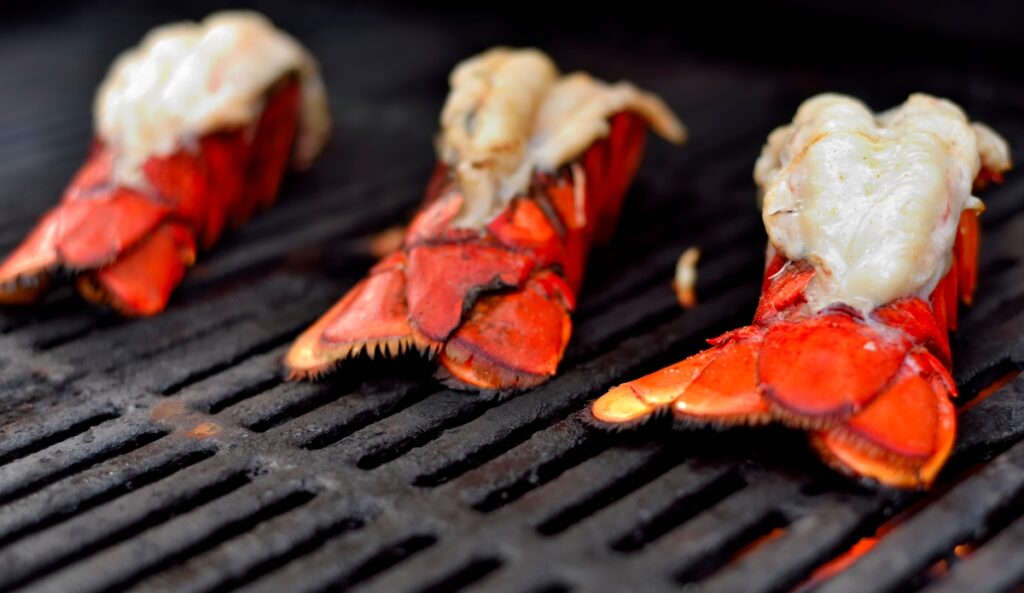 Lobster Tails On Backyard Grill