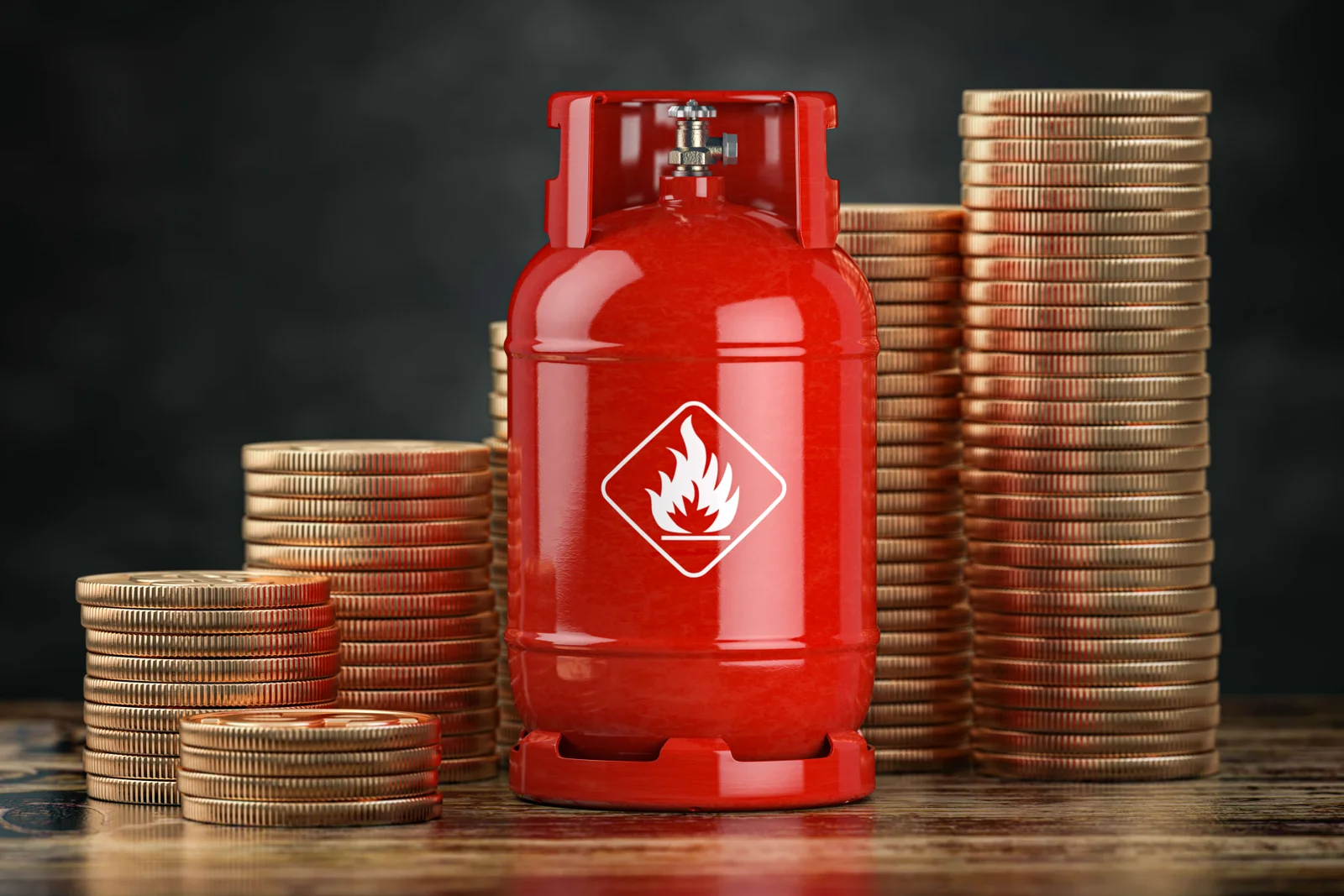 Insert Gas Bottle And Stack Of Coins Growth Of Price Of 2021 10 19 01 04 06 Utc 2 1