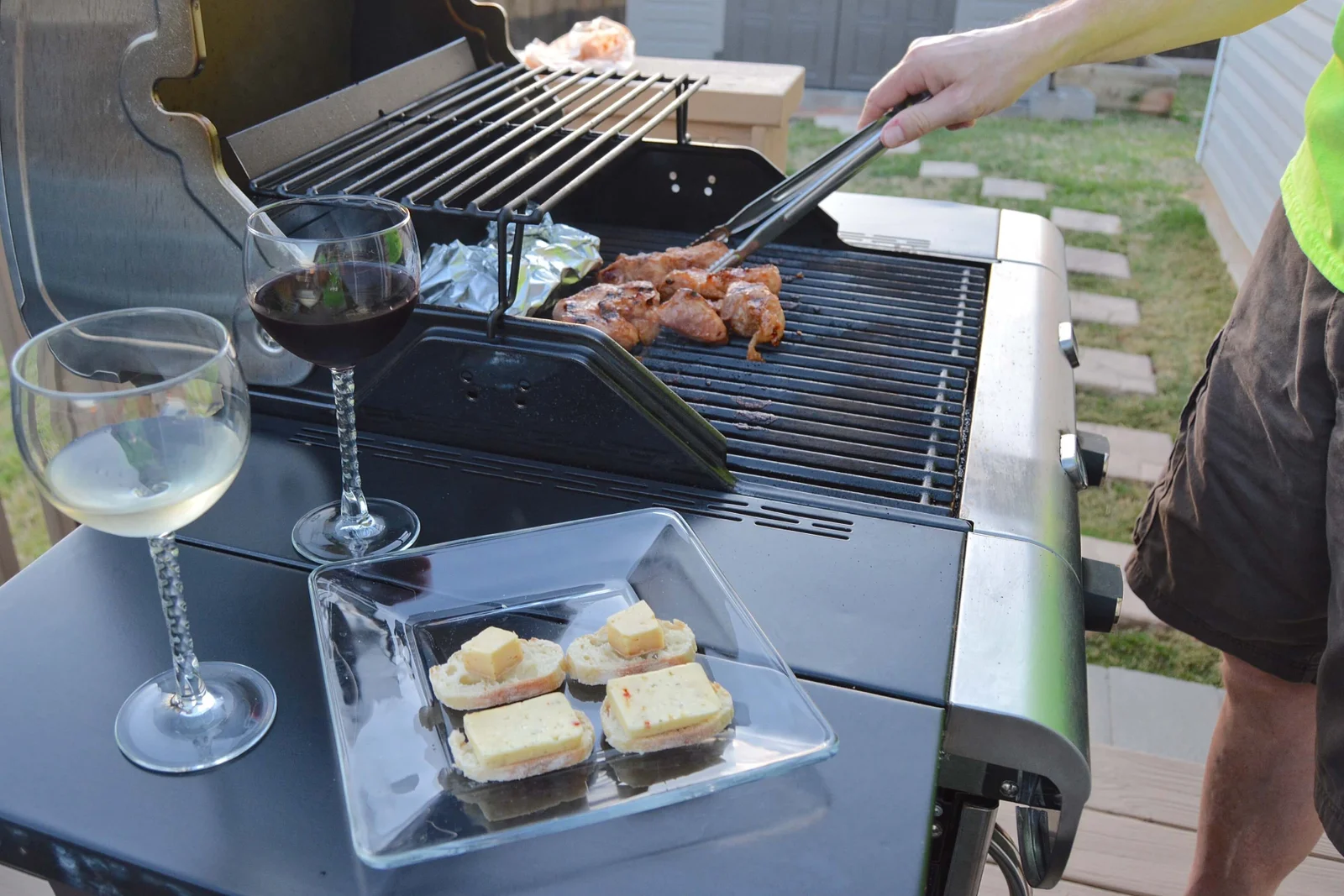 Man Using Propane Grill At Party Cayman Islands